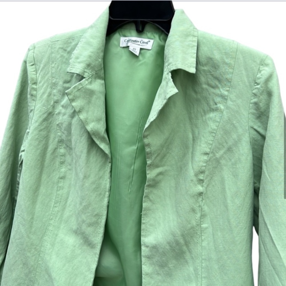 Coldwater Creek Seafoam Green Business Jacket Petite Small Office - Picture 3 of 11